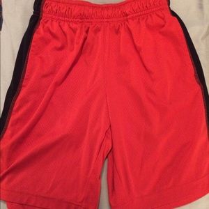 Boys red athletic shorts